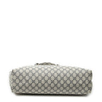 Gucci Web Loop Tote Beige Navy Supreme Canvas — view 6