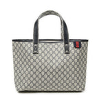 Gucci Web Loop Tote Beige Navy Supreme Canvas