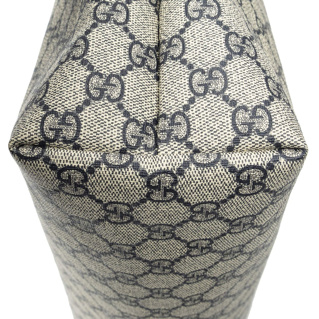 Gucci Web Loop Tote Beige Navy Supreme Canvas — view 7