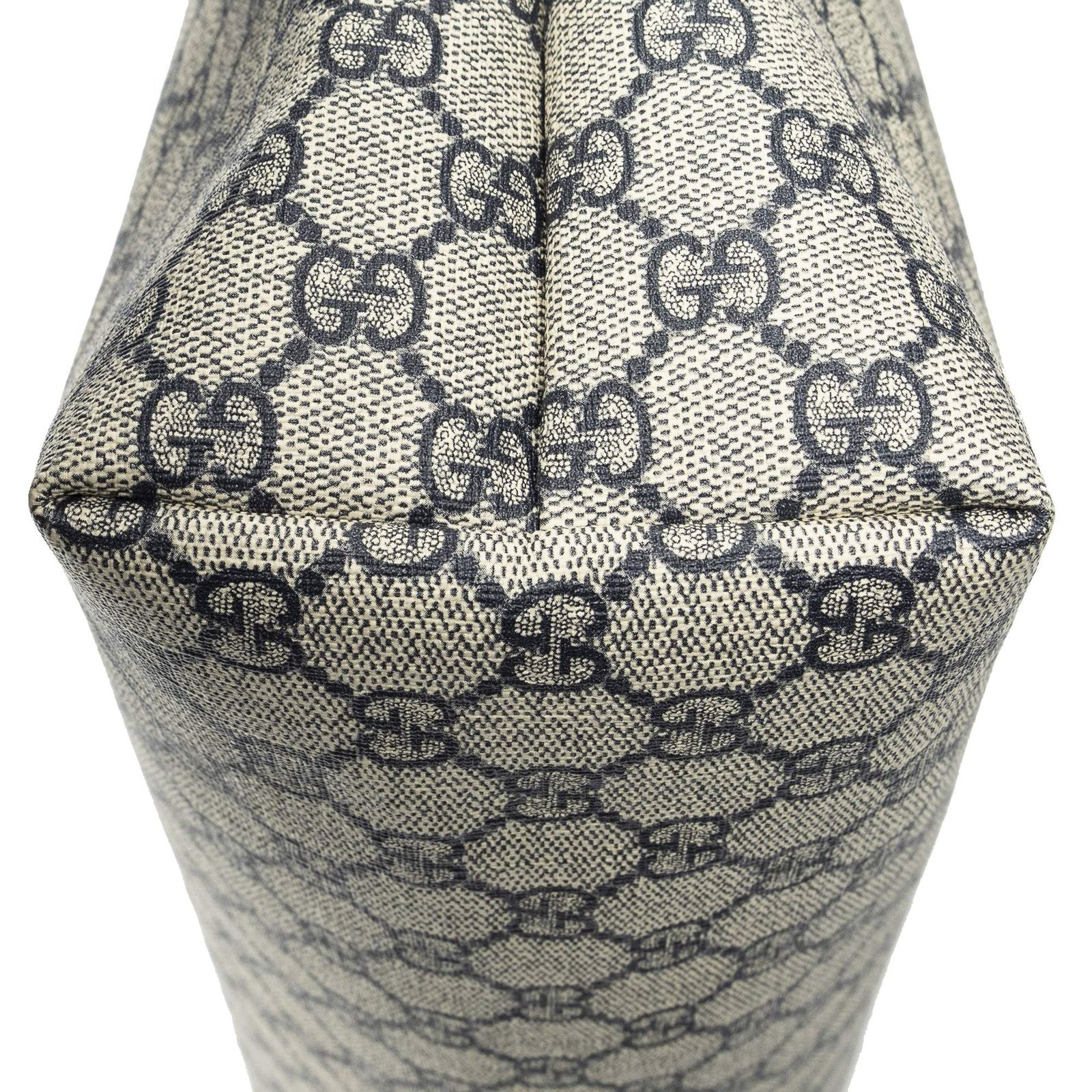 Gucci Web Loop Tote Beige Navy Supreme Canvas — view 7