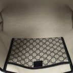 Gucci Web Loop Tote Beige Navy Supreme Canvas — view 9