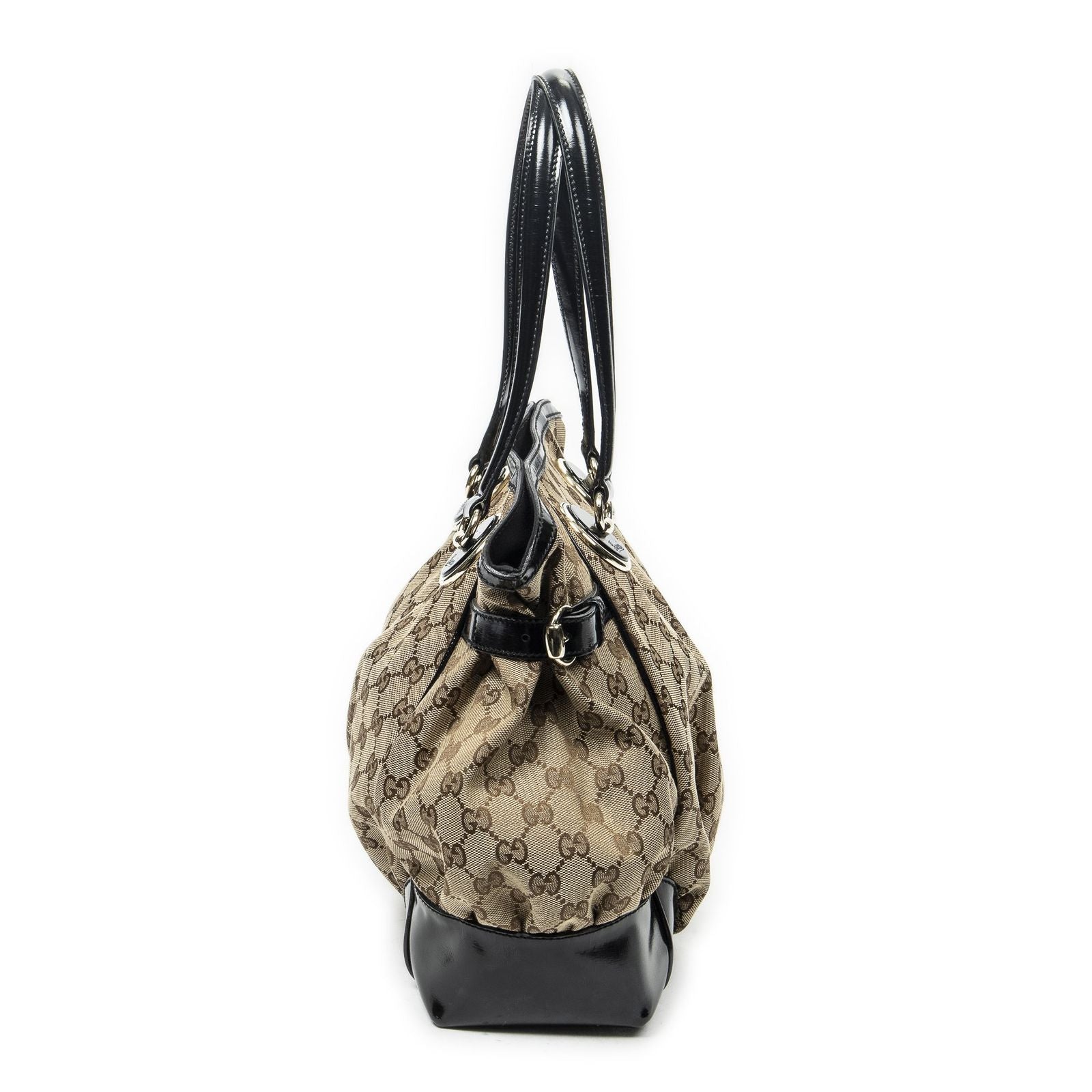 Gucci Fullum Tote Beige Black GG Canvas — view 3