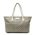 Gucci Large Zip Tote Beige Ivory Supreme Canvas