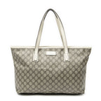 Gucci Large Zip Tote Beige Ivory Supreme Canvas