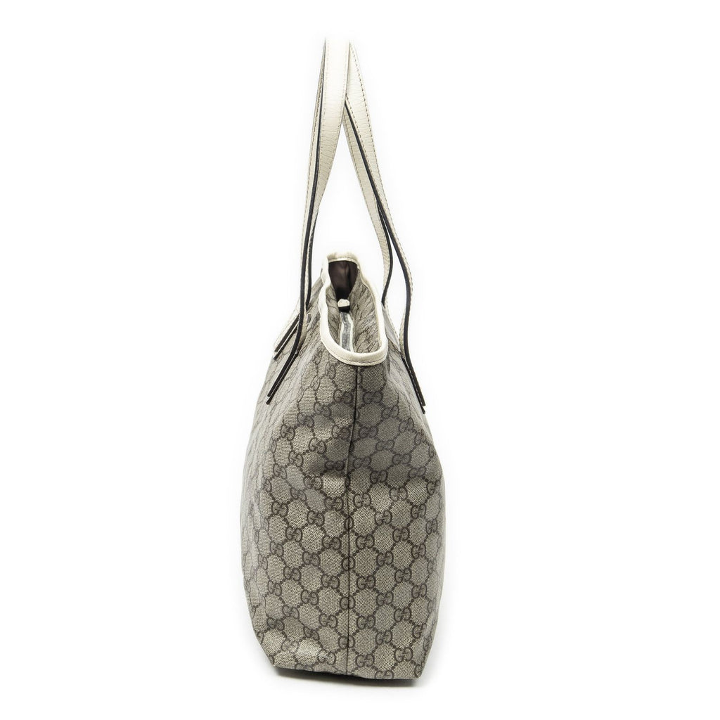 Gucci Large Zip Tote Beige Ivory Supreme Canvas — view 3