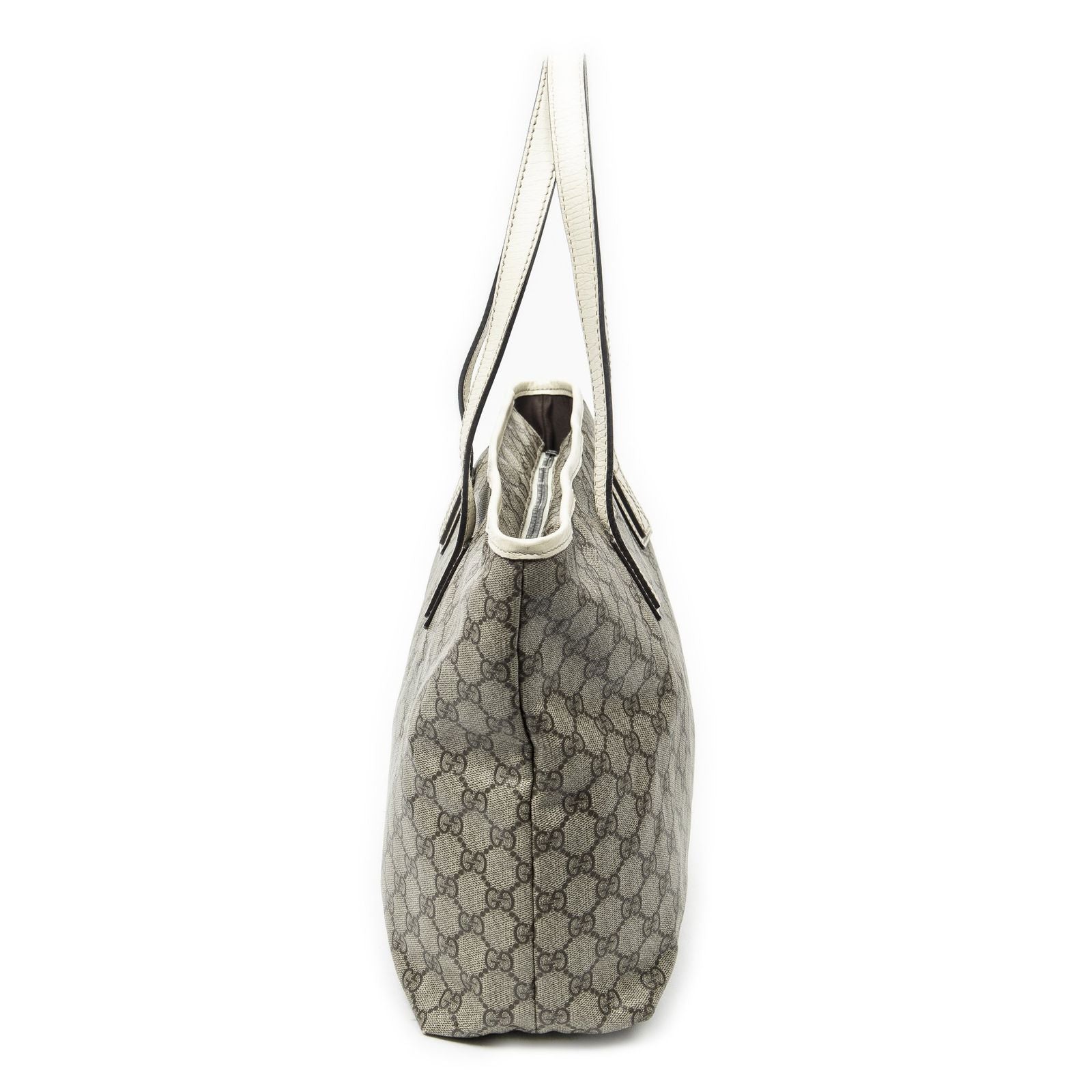 Gucci Large Zip Tote Beige Ivory Supreme Canvas — view 4