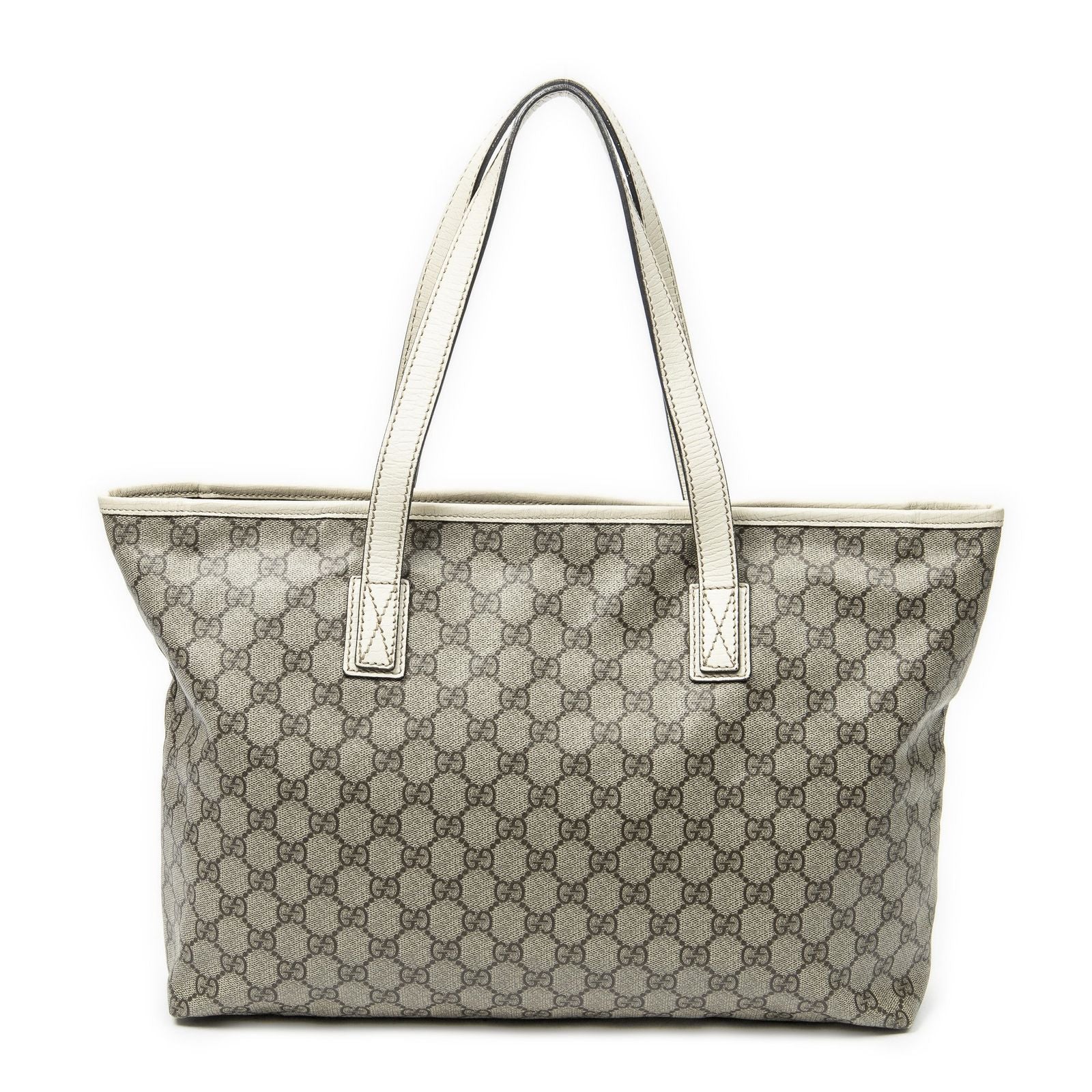 Gucci Large Zip Tote Beige Ivory Supreme Canvas — view 5