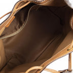 Celine Vintage Side Zip Bucket Tote Brown Macadam Canvas — view 9