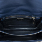 Prada Sound Lock Flap Navy Saffiano Leather — view 9