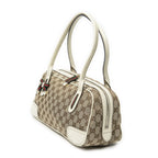 Gucci Princi Boston Beige Ivory GG Canvas Messenger Bag — view 2