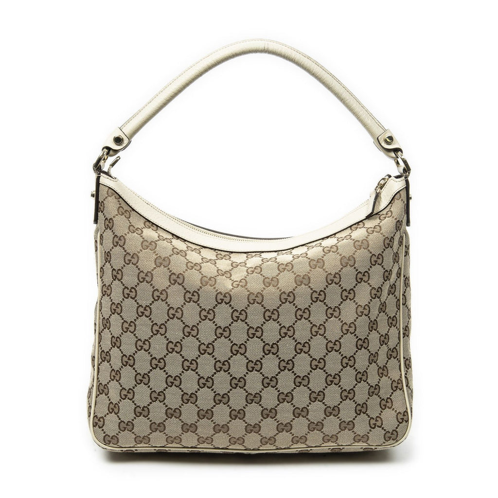 Gucci Abbey Pocket Hobo Beige Ivory GG Canvas — view 5