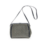 Celine Vintage Flap Crossbody Navy Beige Macadam Canvas — view 5
