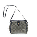 Celine Vintage Flap Crossbody Navy Beige Macadam Canvas