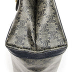 Celine Vintage Flap Crossbody Navy Beige Macadam Canvas — view 8