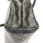 Celine Vintage Flap Crossbody Navy Beige Macadam Canvas — view 7