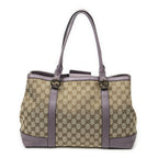 Gucci Miss GG Tote Beige Purple Canvas — view 5