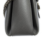 Gucci Interlocking Top Handle Gray Calfskin Leather — view 8