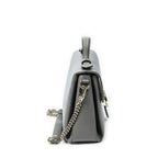 Gucci Interlocking Top Handle Gray Calfskin Leather — view 4