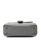 Gucci Interlocking Top Handle Gray Calfskin Leather — view 6
