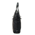 Gucci Web Buckle Vertical Tote Black GG Canvas — view 3