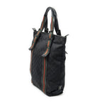 Gucci Web Buckle Vertical Tote Black GG Canvas — view 2