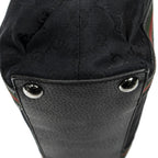 Gucci Web Buckle Vertical Tote Black GG Canvas — view 7