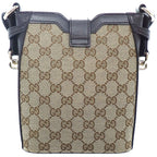 Gucci Shoulder Bag Beige Brown GG Supreme Canvas Leather Gold — view 2