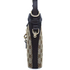Gucci Shoulder Bag Beige Brown GG Supreme Canvas Leather Gold — view 3