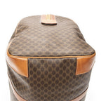 Celine Vintage Large Travel Boston Brown Macadam Canvas Shoulder Bag — view 7