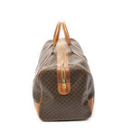 Celine Vintage Large Travel Boston Brown Macadam Canvas Shoulder Bag — view 4