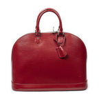Louis Vuitton Alma Red Epi Handbag
