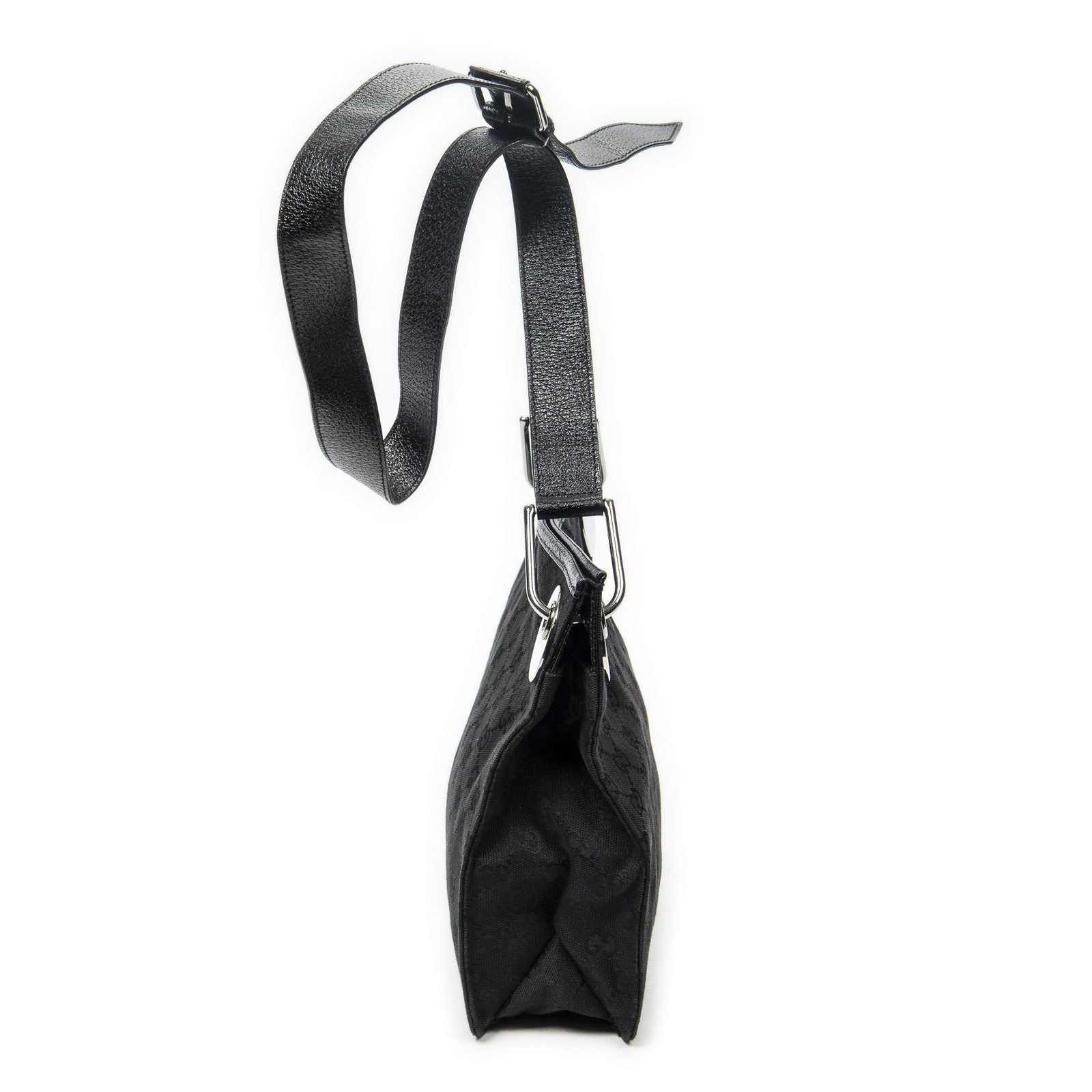 Gucci Eclipse Crossbody Shoulder Bag Black GG Canvas — view 3