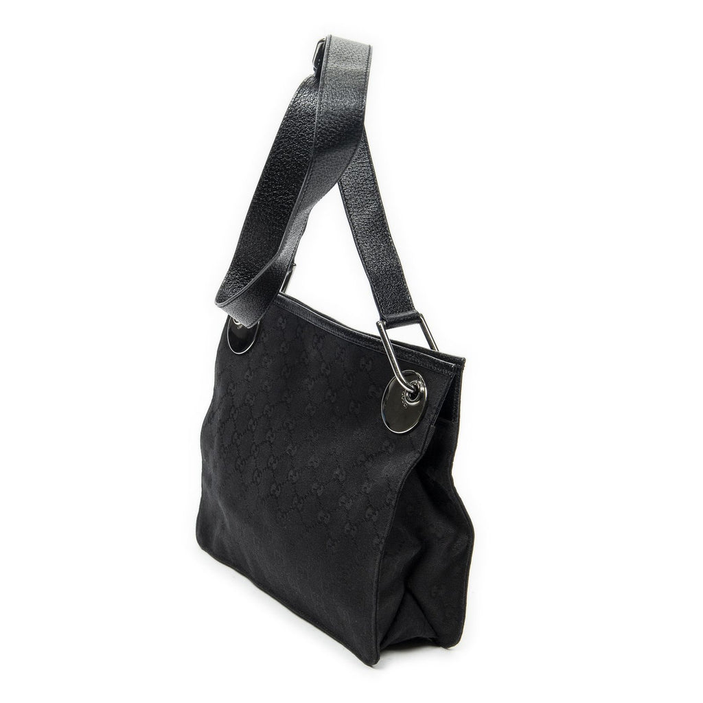 Gucci Eclipse Crossbody Shoulder Bag Black GG Canvas — view 2