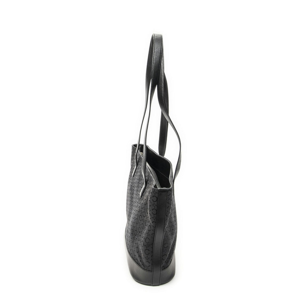 Celine Vintage Shopping Tote Black C Macadam Canvas — view 4