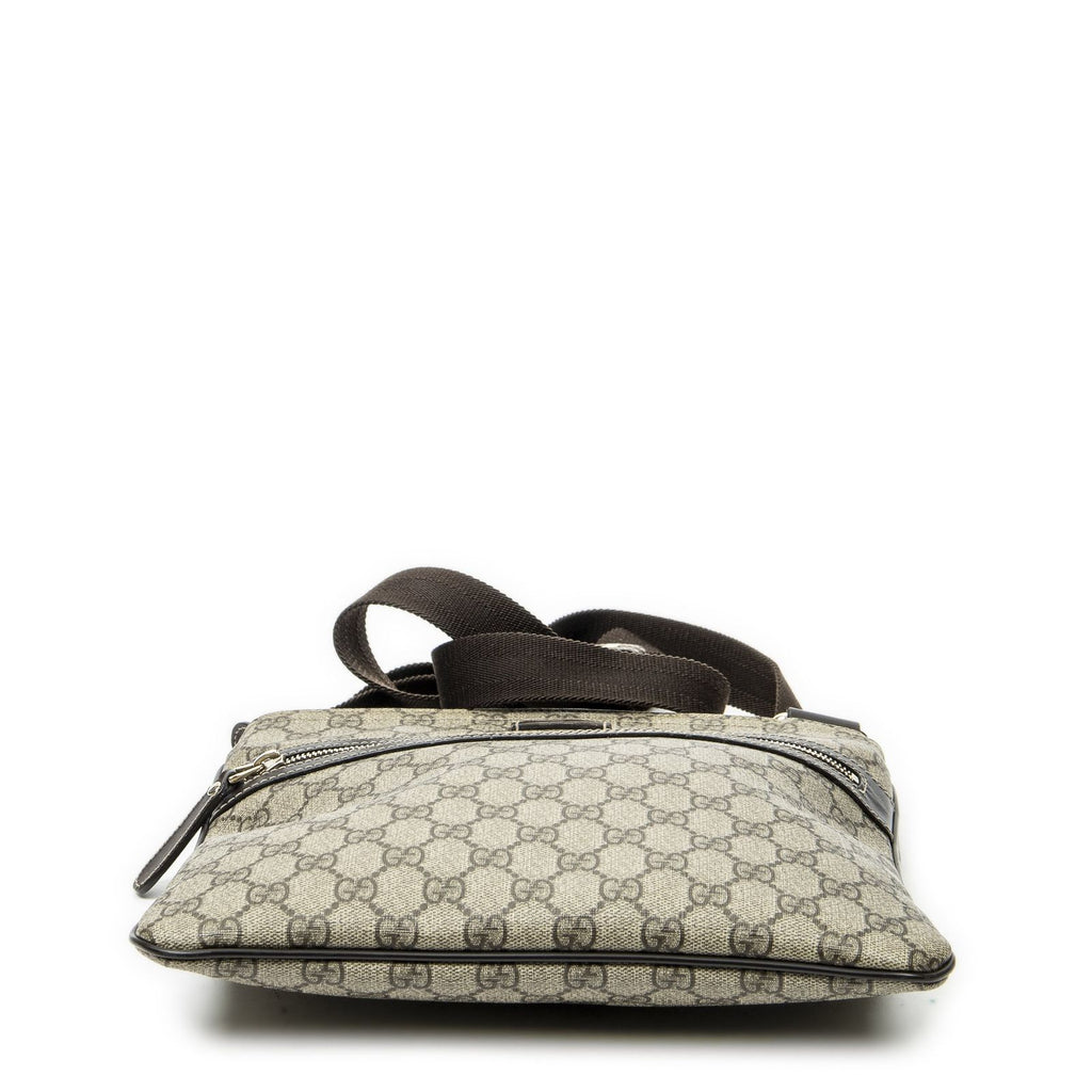 Gucci Square Front Zip Crossbody Beige Brown Supreme Canvas — view 6