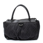 Gucci Large Abbey D Ring Tote Dark Brown GG Denim Canvas