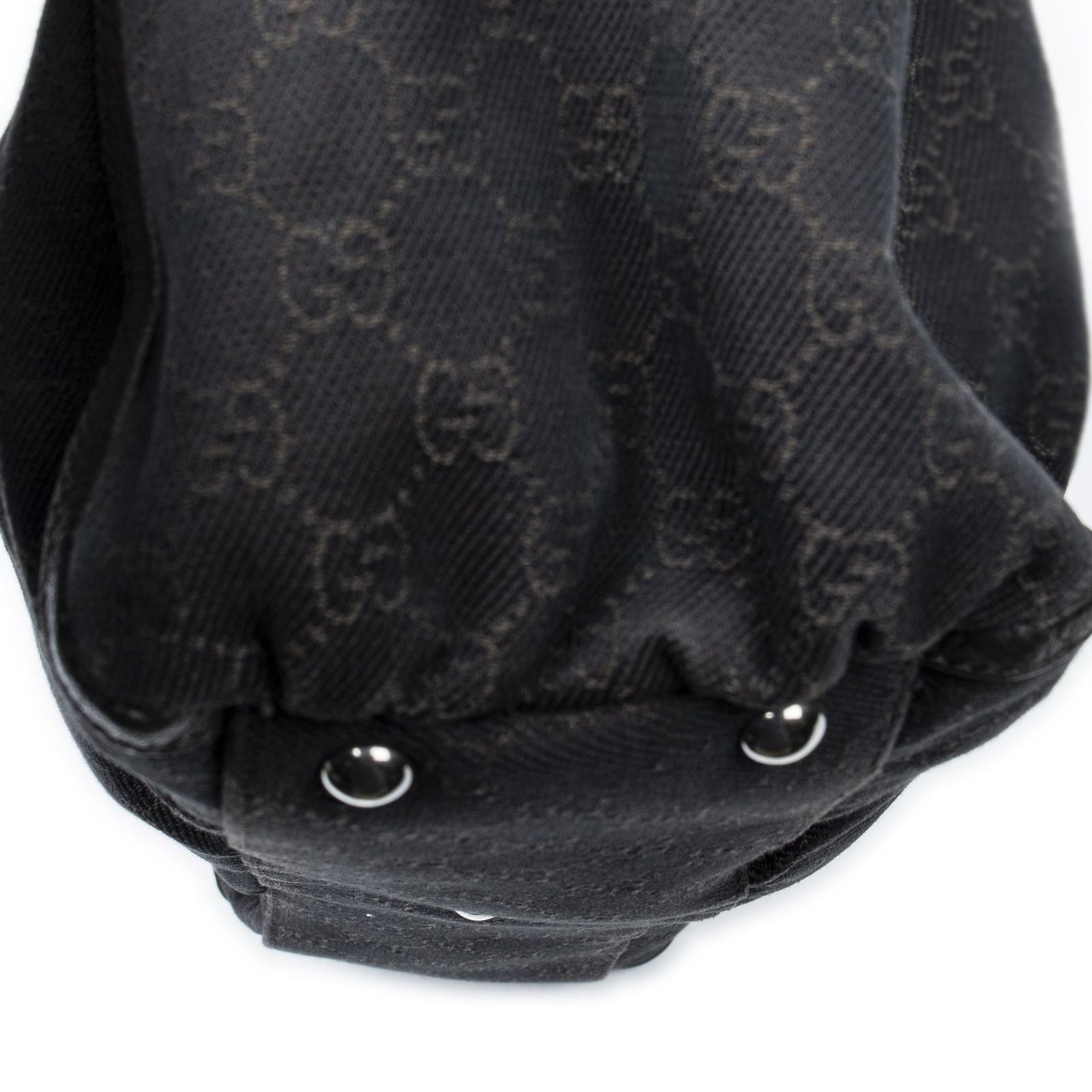 Gucci Large Abbey D Ring Tote Dark Brown GG Denim Canvas — view 7