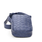 Bottega Veneta Smartphone Pouch Crossbody Blue Intrecciato Leather — view 6