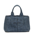 Prada Canapa Tote Blue Denim