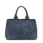 Prada Canapa Tote Blue Denim — view 5