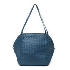 Bottega Veneta Chef Bag Blue Intrecciato Leather