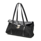 Prada Rectangle Flap Shoulder Bag Black Nylon Canvas — view 2