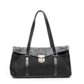Prada Rectangle Flap Shoulder Bag Black Nylon Canvas