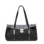 Prada Rectangle Flap Shoulder Bag Black Nylon Canvas