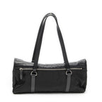Prada Rectangle Flap Shoulder Bag Black Nylon Canvas — view 5