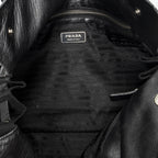 Prada Rectangle Flap Shoulder Bag Black Nylon Canvas — view 9