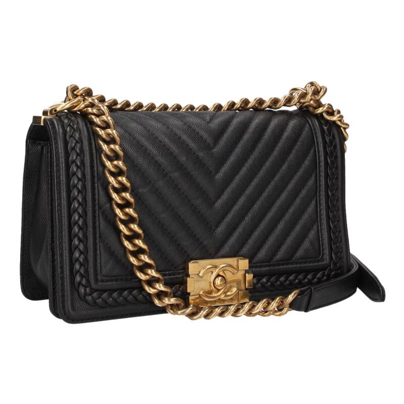 Chanel 25 Caviar Leather Chain Shoulder Bag 25
