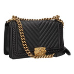 Chanel 25 Caviar Leather Chain Shoulder Bag 25