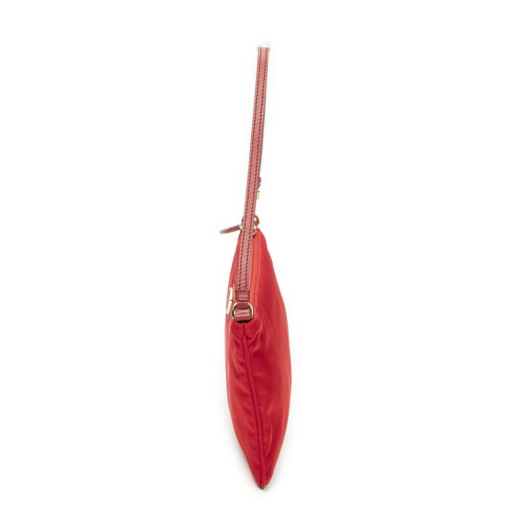 Prada Flap Clutch Red Nylon Canvas — view 3