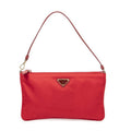 Prada Flap Clutch Red Nylon Canvas